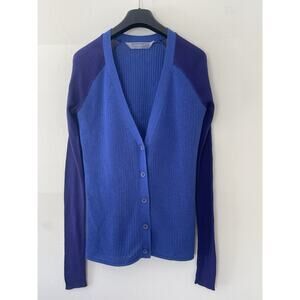 Reed Krakoff Merino Wool and Silk Blue Cardigan Size XL EUC